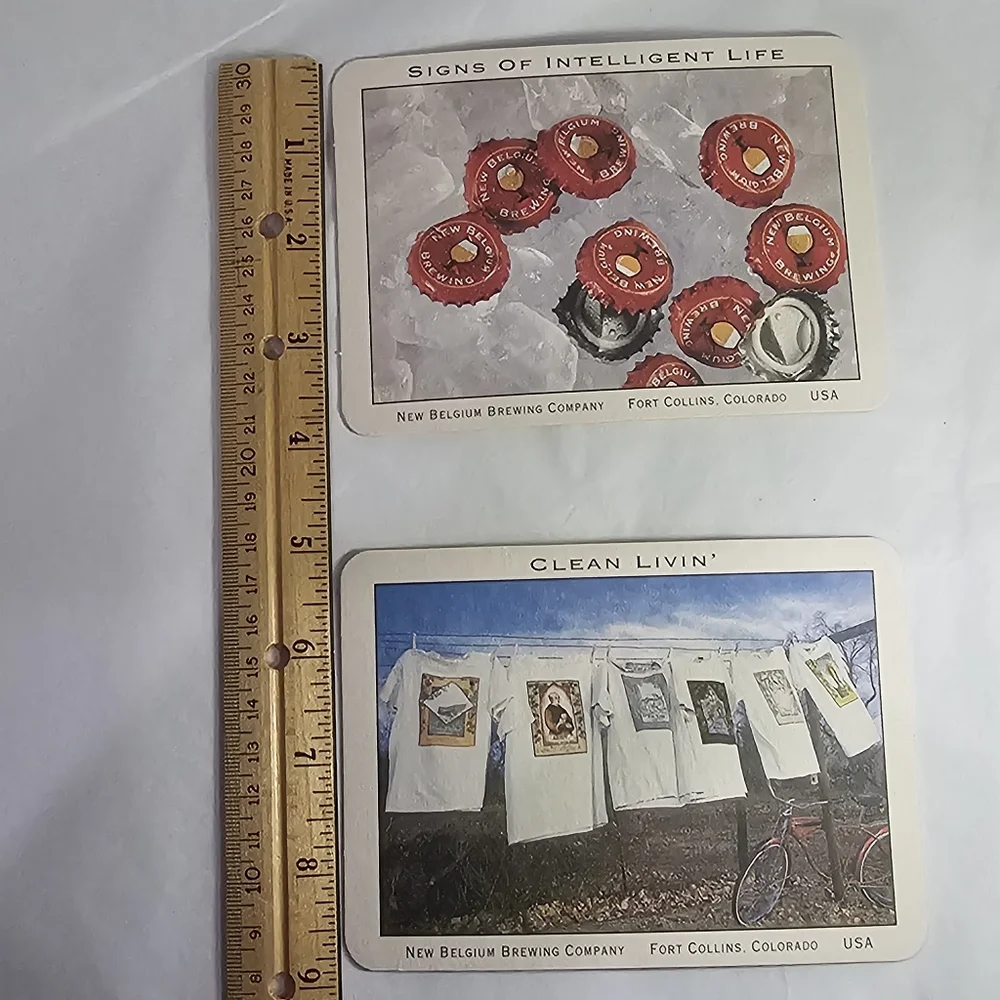 Post Coasters Set of 2 CLEAN LIVIN' & SIGNS OF INTELLIGENT LIFE